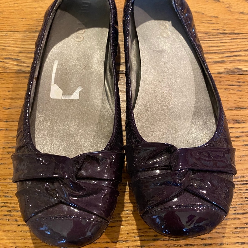 Me Too Dark Purple Slip on Flats